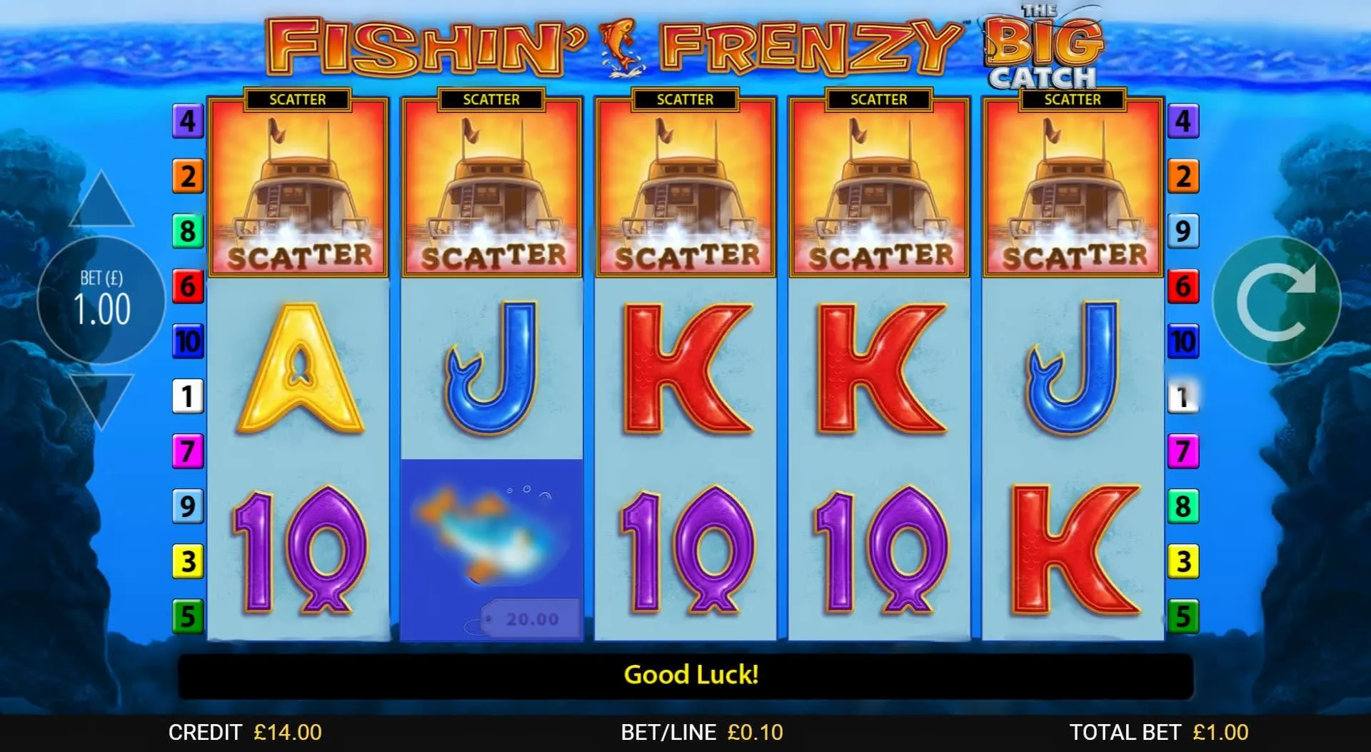 Fishin’ Frenzy Megaways The Big Catch Online Casino Slot Game